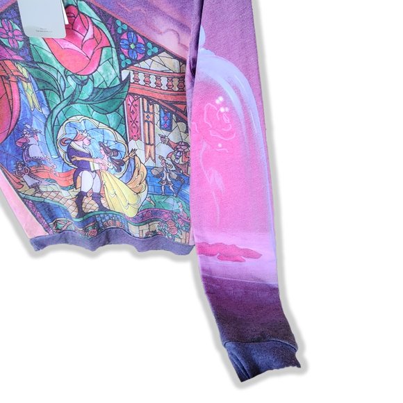 Disney Beauty And The Beast Stained Glass Pullover by Hot Topic NEW - Picture 5 of 5